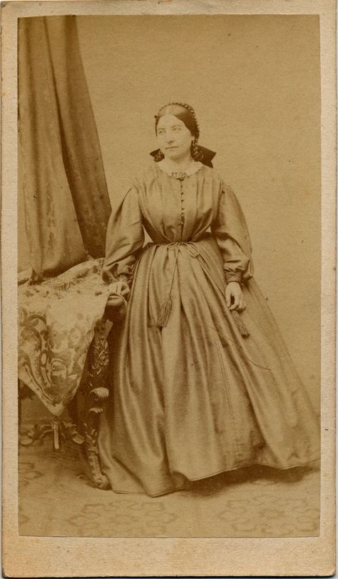 Lady in Wrapper Dress, 1860s Victorian Wrapper, Wrapper Dress, 19th Century Women, 19th Century Fashion, Gelatin Silver Print, Montreal Quebec, Documentary Photography, Download Images, Museum Collection