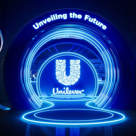 https://www.behance.net/gallery/196126183/Unilever-Event Modern Event Design, Event Activation Ideas, Event Booth Design Exhibitions, Exhibition Reception, Launch Event Ideas, Booth Design Exhibition, Stage Backdrops, Tech Event, Event Booth Design