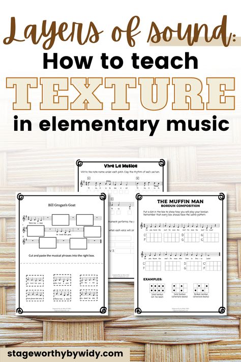 Are you looking for ways to teach your students about the importance of texture in music? Here you will find exciting lesson plan ideas to help your students develop a deeper understanding of musical texture and its impact on musical creation. Whether they are just learning the basics or creating a composition from scratch, these lesson plans can provide the tools and resources needed to take their music to the next level. Music Lesson Plan, Music Lesson Plans Elementary, Lesson Plan Ideas, Elementary Music Lessons, Music Lesson Plans, Elementary Music Classroom, Music Lesson, Music Appreciation, Music Teaching