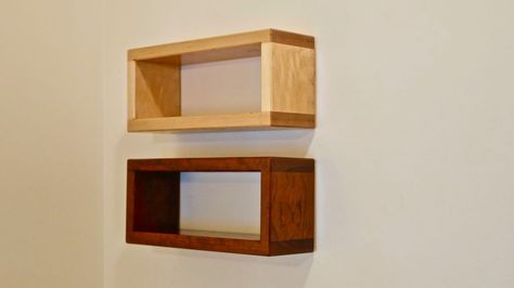 How to Build DIY Floating Shelf With Invisible Hardware: 10 Steps (with Pictures) Diy Floating Box Shelves, Floating Boxes On Wall, Diy Box Shelves, Floating Box Shelves, Dresser Makeover Diy, Diy Floating Shelf, Doweling Jig, Float Shelf, Diy Floating Shelves