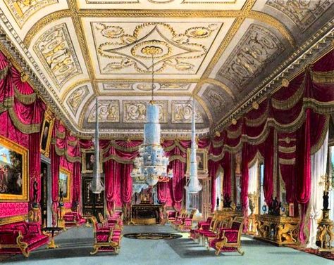 A Regency History guide to Carlton House, London residence of George IV. Circular Dining Room, European Interiors, Regency Interior, Gorgeous Architecture, Historic Interiors, Carlton House, London Residence, House View, Henry Holland