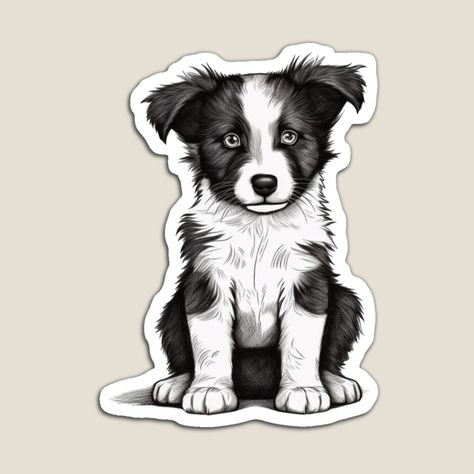 Puppy Drawing Easy, Border Collie Puppy, Collie Puppy, Puppy Drawing, Collie Puppies, Graffiti Doodles, Border Collie Puppies, Puppy Art, Drawing Easy