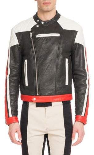 Givenchy Men's Leather Motocross Jacket Motocross Jacket, Racing Outfit, Men Attire, Givenchy Jacket, Stylish Leather Jacket, Cropped Biker Jacket, Mens Leather Coats, Givenchy Clothing, Biker Jacket Men