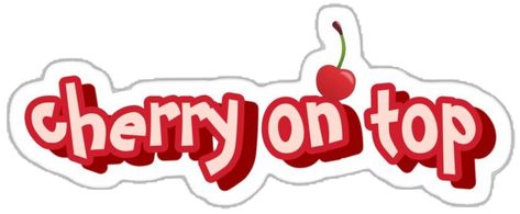 Cherry Sticker Aesthetic, Cherry On Top By Bini, Sbh Picture Background, Sbh Picture, Picture Background, Filipino Funny, Cherry Cake, Sticker Template, Plastic Stickers