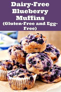 Oat Flour Blueberry Muffins, Dairy Free Blueberry Muffins, Egg Free Muffins, Dairy Free Muffins, Flax Eggs, Egg And Grapefruit Diet, Egg Free Breakfast, Gluten Free Blueberry Muffins, Vegan Blueberry Muffins