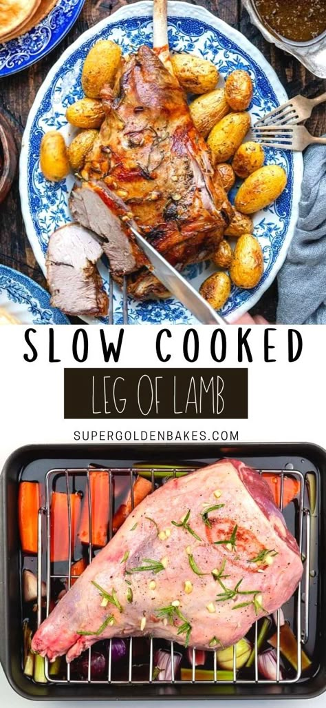 Lamb Recipes Crockpot, Slow Cooker Lamb Roast, Slow Cooked Leg Of Lamb, Lamb Leg Roast Recipes, Lamb Barbacoa, Crockpot Lamb, Lamb Roast Recipe, Lamb Leg Recipes, Slow Roast Lamb