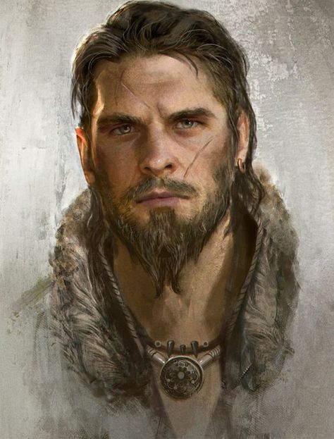 Viking Metal, Heroic Fantasy, Samurai Tattoo, Fantasy Portraits, Male Character, Human Male, Dungeons And Dragons Characters, Fantasy Male, Game Character Design