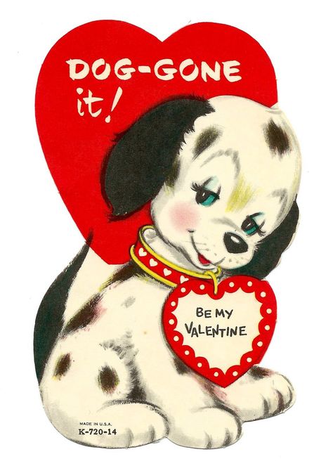 https://flic.kr/p/G644D6 | Vintage Valentine Card - Dog-Gone It! Be My Valentine, Made In USA, Circa 1950s Vintage Valentines Decorations, Puppy Valentines, Valentine Images, Valentines Day Coloring, Old Cards, Vintage Valentine Cards, Valentine Greeting Cards, Vintage Valentine, Retro Valentines