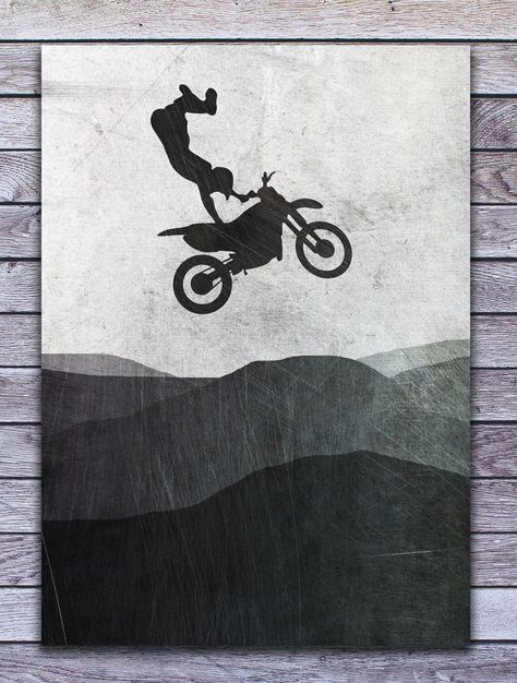 You love motocross and riding your dirt bike? Then you will love this metal poster for every motocrosser. #motocross #dirt #bike #gift #idea #displate #wall #art #geschenk #poster #birthday #party #liebe Dirt Bike Artwork, Dirt Bike Painting, Motocross Drawing, Dirt Bike Poster, Dirt Bike Art, Dirt Bike Bedroom, Motocross Decor, Bike Wall Art, Bike Artwork