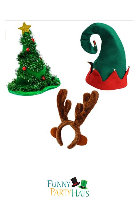 Tree Hat, Christmas Tree Hat, Antler Headband, Christmas Hats, Holiday Hats, Elf Costume, Diy Costume, Holiday Costumes, Reindeer Antlers