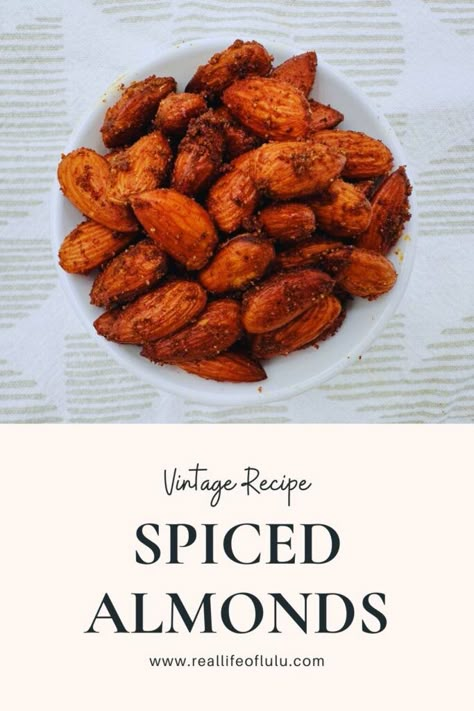 Spiced Almonds Recipe, Flavored Almonds Recipe, Seasoned Nuts, Spicy Almonds, Almonds Recipe, Spiced Almonds, Homemade Appetizer, Celery Salt, Holiday Snack