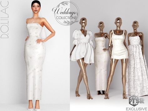 The Sims Resource - Weddings Collection Strapless Embellished Wedding Gown DO0255 Sims 4 Wedding Outfits, Sims 4 Bridal Dress, Sims 4 Bachelorette Party Cc, Sims 4 Bridal Shop Cc, Sims 4 Cc Wedding Hair, Sims 4 Bridesmaid Dress Cc, Ts4 Wedding Cc, Sims 4 Cc Prom Dress, Sims 4 Wedding Dress Cc