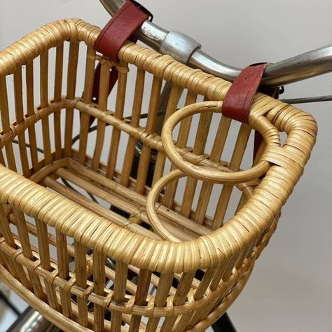 Handcrafted Rattan Front Bicycle Basket, Bike Basket With Cup Holder, Handmade Bicycle Basket - Etsy Basket Bike, Bicycle Basket, Bike Basket, Bike Accessories, Gift List, Baskets On Wall, Knick Knacks, Bits And Bobs, Things To Buy