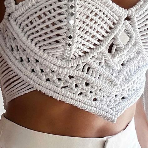 Macrame Crop Top, Summer Beach Top With Macrame Details, Crochet Oversized Macrame Sweater, Macrame Corset, Macrame Corset Top, Macrame Fashion Runway, Shoulder Necklace, Rave Girl, Burning Man Fashion