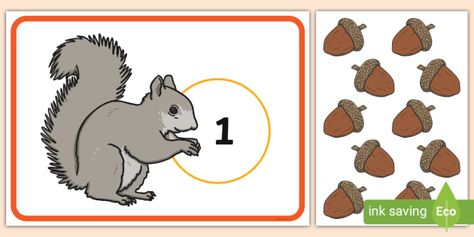 Acorn Counting Game (teacher made) - Twinkl Counting Activities Eyfs, Autumn Counting, Woodland Activities, Maths Eyfs, Maths Activity, Fall Math, Counting Games, Free Teaching Resources, Counting Activities