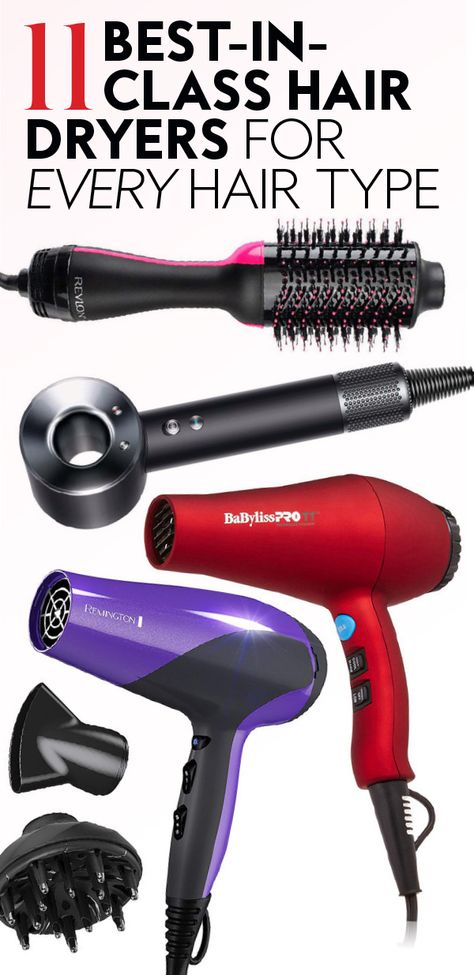 11 Best-in-Class Hair Dryers for Every Hair Type | We've got the guide to buying the best hair dryer for you whether you're looking for an option for travel or you're looking for a hairdryer brush. #hair #travel #hairtools Blow Dryers Best, Hair Dryers Best, Best Blow Dryer For Curly Hair, Best Hair Dryer For Frizzy Hair, Best Hair Dryer For Fine Hair, Best Hair Dryers Top 10, Best Hair Dryer For Curly Hair, Best Hairdryers, Best Blow Dryer