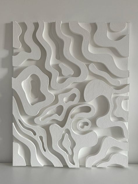 Paintings With 3d Elements, 3d Printing Wall Art, 3d Printer Wall Art, 3d Canvas Art Ideas, Minimal Texture Art, 3d Texture Art, Diy 3d Wall Art, 3d Art Work, Sculpture Modern Art