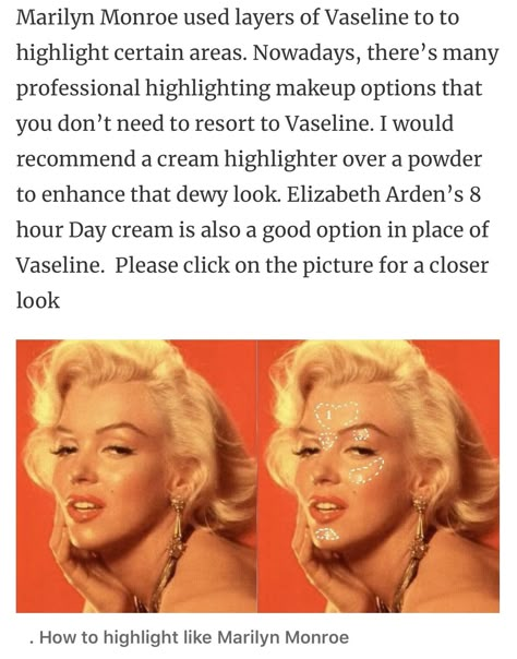 Natural 50s Makeup, 50s Beauty Tips, Marylin Monroe Beauty Tips, Vintage Beauty Tips, Marilyn Monroe Tips, Marilyn Monroe Beauty Tips, Marilyn Monroe Eye Makeup, Marilyn Monroe Makeup Look, Marilyn Monroe Lipstick