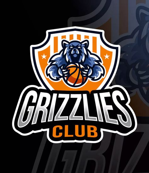 Grizzlies Basketball, Basketball Logo, Sport Basketball, Cartoon Logo, Sports Basketball, Basketball Teams, Cleveland Cavaliers Logo, Sports Logo, Logo Templates