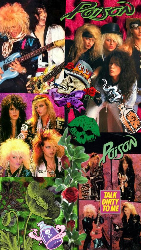 #poison band💚 Poison Band Wallpaper, Poison 80s, Poison Band, Band Wallpaper, 80s Bands, Band Wallpapers, Man Alive, Band, Pins