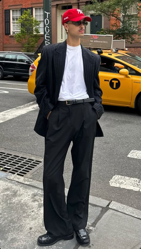 Asian Men Street Style, Men Smart Outfit, Men Japanese Fashion, Bald Men Fashion, Fashion Core, Streetwear Office, Formal Streetwear, Suit Prom, Bald Men Style