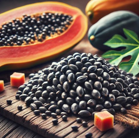 7 Benefits Of Papaya Seeds & How To Consume Them Correctly Health Benefits Of Papaya Seeds, Fresh Papaya Recipes, Papaya Seeds Recipe, Eating Papaya Seeds, How To Eat Papaya Seeds, Papaya Juice Benefits, How To Eat Papaya, Papaya Seeds How To Eat, Papaya Seeds For Parasites