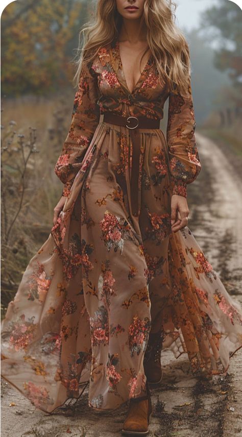 Haine Diy, Bride Outfits, Looks Country, Bohemian Clothing, Chiffon Fashion, Dress Chiffon, Style Mistakes, Mode Style, Hippie Style