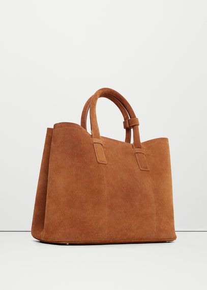 MANGO OUTLET Leather shopper bag #aff Sac Diy, Leather Shopper Bag, Leather Handbags Handmade, Tooled Leather Bag, Leather Bag Pattern, Soft Leather Handbags, Leather Handbags Tote, Leather Bags Handmade, Backpack Bag