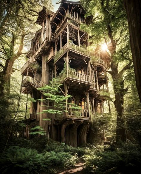 Elven Architecture, Nature Homes, Comfy Rooms, Alien Landscape, World Explorer, Home Forest, Wood Leaf, Storybook Homes, Fantasy Tree