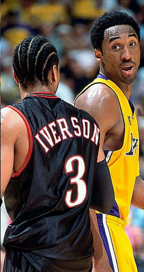 Kobe Bryant vs Allen Iverson Allan Iverson Wallpapers, Kobe And Allen Iverson, Kobe Bryant Allen Iverson, Basketball Wallpaper Allen Iverson, Kobe Bryant Iconic Photos, Kobe Bryant Playing Basketball, Nba Basket, Kobe Bryant Michael Jordan, Kobe Bryant Quotes