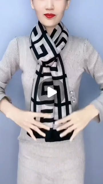 How To Folding on Instagram: "Tie tips🎀 Tie a Silk scarf 小窍门，丝巾系法 #scarftrick #women #beauty #tiptop" How To Tie Scarfs Tutorials, Different Ways To Tie A Scarf, How To Tie A Neck Scarf, How To Tie Scarf Around Neck, Scarf Folding Ideas, Large Scarf Tying Ideas, Silk Scarf Tying Tutorials, Scarf Ties Ideas, How To Tie A Scarf