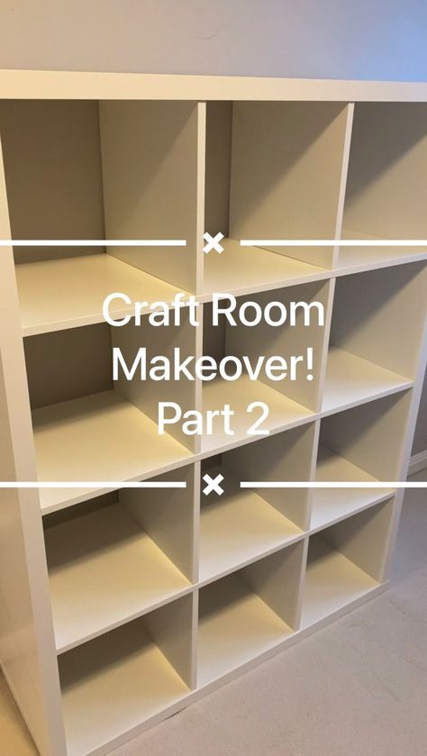 Cube Storage Unit Makeover, Craft Kallax Storage, Craft Room Cube Storage Ideas, Ikea Cubes Ideas, Ikea Kallax Craft Room, Scrapbook Room Designs, Kallax Craft Storage, Kallax Craft Room, Cube Storage Makeover