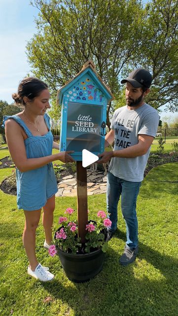 Sabrina Pougnet on Instagram: "Do you have a little seed library in your neighbourhood? 🌸 #gardendesign #gardeninspiration #diy #diyprojects #gardening" Library Garden Ideas, Windsong Ranch, Seed Library, Little Library, Free Library, Garden Inspiration, Garden Design, Special Gifts, The Neighbourhood