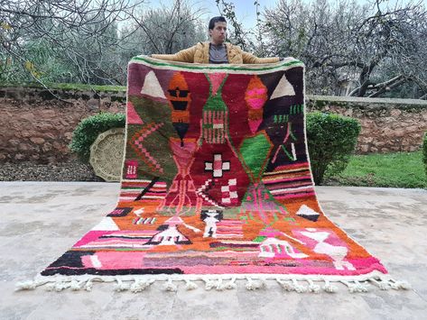 Abstract Rug Living Room, Morocco Design, Atlas Mountains Morocco, Boho Rugs, Shapes Images, Boujaad Rug, Valentines Day Decor, Rug Moroccan, Bedroom Rugs