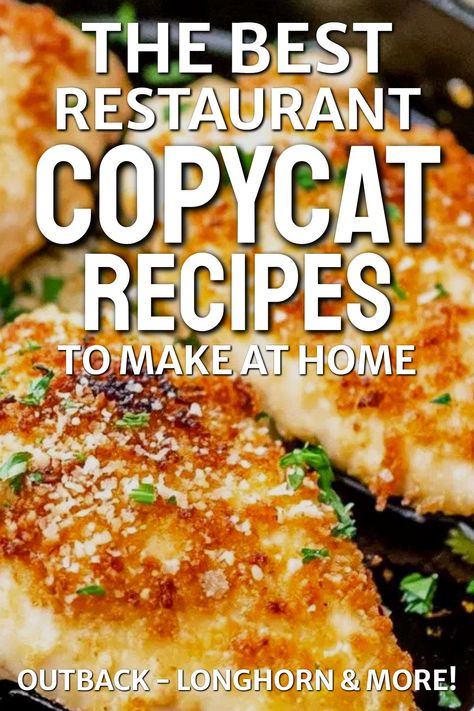 When you're trying to feed the family cheap, making these restaurant copycat recipes at home is much more budget-friendly than going out to eat for family meals. These are the best restaurant copycat recipes to make at home to keep your frugal meal planning on track! Mimi's Cafe Copycat Recipes, Eddie V’s Copycat Recipes, Fresh Kitchen Copycat Recipes, Food Restaurant Near Me, Copycat Chicken Recipes, Best Copycat Recipes Restaurants, Copycat Restaurant Recipes Applebees, Outback Blooming Onion, Outback Bloomin Onion