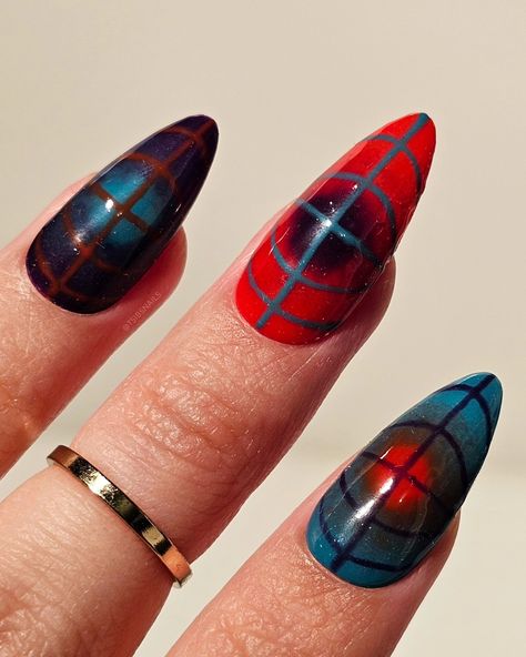 graphic aura or maybe more aptly named basketball aura nails 🏀😅 ib: @glossytipped 🫶 Ft. @orly Starlit Shale*, Bedrock Bloom*, Skystone* *PR • Gifted Product • No Obligation to Post • affiliate* #fallnails #grungenails #almondnails #auranails #pressons #grunge #autumn #autumnal #nailinspo #texturednails #moody #trippy #torontonails #nailinspo #gelpolish #graphicnails #nailstagram #winternails #pressonnails Grunge aura nails. Get ready with me. Graphic architecture inspired nails. Deep da... Oil Spill Nails, Nailart Ideas, Graphic Architecture, Aura Nails, Grunge Nails, Inspired Nails, Oil Spill, Get Ready With Me, Architectural Inspiration