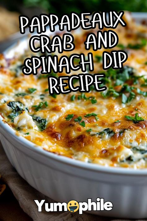 Pappadeaux Crab And Spinach Dip Recipe Creamy Shrimp Crab Spinach Dip, Halibut Dip Recipes, Pappadeaux Recipe Copycat Crab Cakes, Crab Spinach Dip Recipe, Hot Shrimp And Crab Dip, Spinach And Shrimp Dip, Rich And Creamy Shrimp And Crab Spinach Dip, Shrimp And Crab Spinach Artichoke Dip, Smoked Spinach Dip