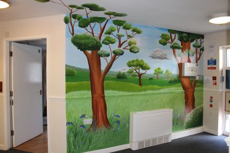 Custom Murals (@CustomMuralsUK) / Twitter Forest Nursery Mural, Woodland Mural, Woodland Bedroom, Fairytale Bedroom, Fairy Bedroom, Fairy Room, Kids Room Murals, Tree Mural, Church Nursery