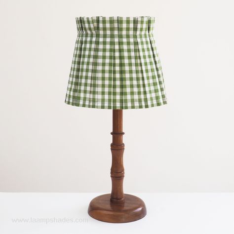 Fabric Ceiling, Elephant Fabric, Fabric Pendant, Green Gingham, Table Skirt, Gingham Fabric, Fabric Lampshade, Handmade Box, Check Fabric