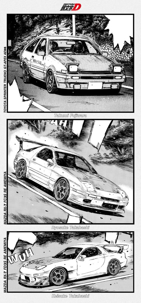 Car Blueprint Wallpaper, Initial D Comic, Initial D Phone Wallpaper, Initial D Anime Wallpaper, Initial D Drawing, Initial D Wallpapers Iphone, Ae86 Drawing, Wangan Midnight Wallpaper, Initial D Manga Panels