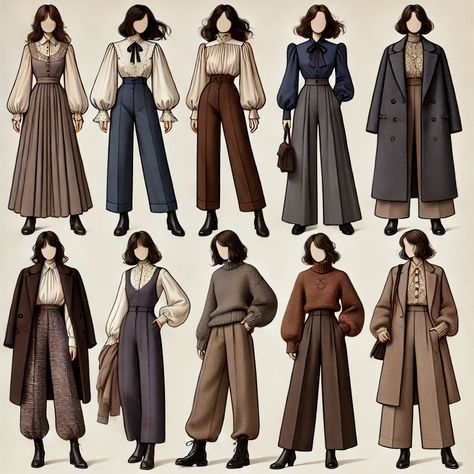 Author Outfits Style, Period Clothing Comfy, Professor Wardrobe Women, Lawyer Winter Outfit, Ethereal Fall Outfits, Dark Academia Outfit Ideas Women, Modern Outfits For Women Classy, Hadestown Inspired Outfits, Victorian Inspired Outfits Modern