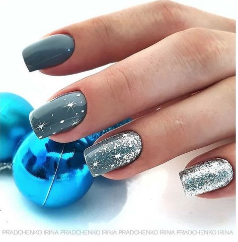 Unghie Sfumate, Unghie Nail Art, Manicure Nail Designs, Christmas Gel Nails, Cute Gel Nails, Xmas Nails, Bling Nails, Fancy Nails, Chic Nails