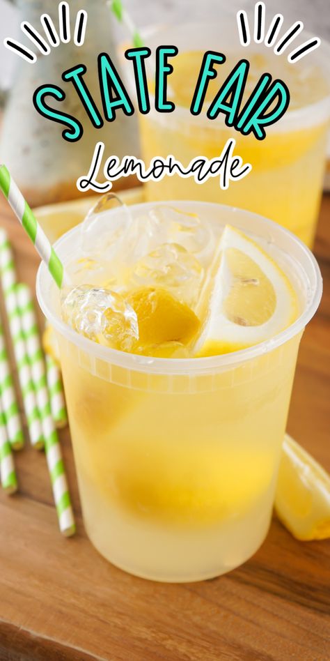 State Fair Lemonade Lemonade Ideas Recipes, Recipes For Lemonade, Diy Fair Lemonade, Countrytime Lemonade Recipe, Lemonade From Bottled Lemon Juice, How To Make Fair Lemonade, County Fair Lemonade Recipe, Best Lemonade Recipe Homemade, Large Batch Lemonade Recipe