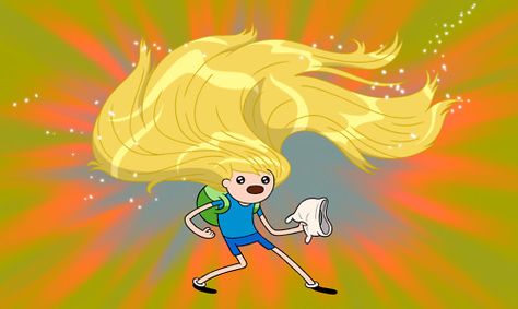 Finn and his long beautiful hair A Cartoon, Adventure Time, Long Hair, Hair, White