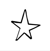 Star Shape Tattoo, Star With A Face Tattoo, Outline Star Tattoo, Starman Tattoo, Star Stick N Poke, Asymmetrical Star Tattoo, Star Stick And Poke, Wonky Star Tattoo, Star Outline Tattoo