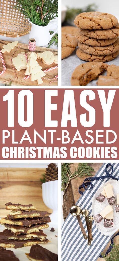 Plant Based Christmas Cookies, Christmas Cookies Easy Recipes, Christmas No Bake Treats, Xmas Cookies Recipes, Plant Based Cookies, Healthy Christmas Treats, Indulgent Recipes, Vegan Christmas Cookies, Cut Out Cookie Recipe