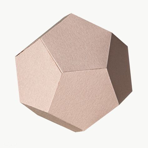 3D pink pentagon shaped paper craft design element | free image by rawpixel.com / Jira Paper Craft Design, Pentagon Shape, Solid Shapes, Studying Math, Image Ideas, 3d Shapes, 3d Shape, Craft Design, Free Png