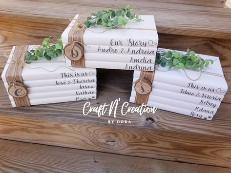 This Signs item by CraftNCreationByDora has 271 favorites from Etsy shoppers. Ships from Swansea, MA. Listed on Dec 3, 2022 Books Wedding, Farmhouse Books, Tray Decor Christmas, Family Book, Wooden Decoration, Wood Book, Book Stamp, Family Books, Wooden Books