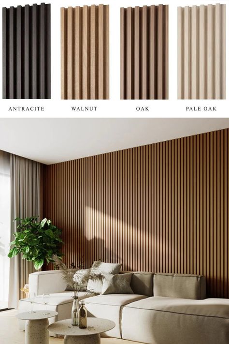 Pvc Walls Living Room, Wooden Paneling Walls, Big Wall Interior Design, Wood Panel Interior Design, Wooden Wall Covering, Grooved Wall Panelling, Indoor Cladding Ideas Living Rooms, Latest Wall Panelling Designs, Tile On Wall Living Room