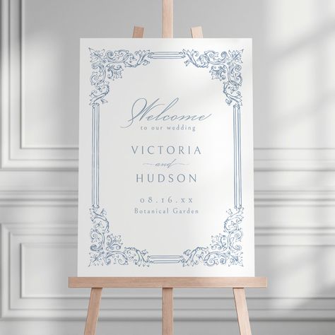 Discover our exquisite collection of vintage canvas prints, perfect for adding a touch of old-world elegance to your home decor. From classic art pieces to retro designs, elevate your space with our curated selection. #VintageDecor #CanvasPrints #HomeDecor #InteriorDesign #VintageStyle #ElegantArt #WallArt #VintageVibes #TimelessPieces #DecorInspiration Light Blue Wedding Decor, Blue Spring Wedding, Wedding Welcome Signage, Elegant Wedding Welcome Sign, French Blue Wedding, Ornamental Frame, Blue Bridal Shower, Frame Border Design, Boho Bridal Shower